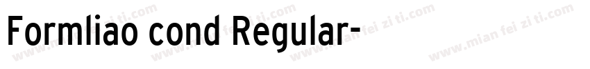 Formliao cond Regular字体转换